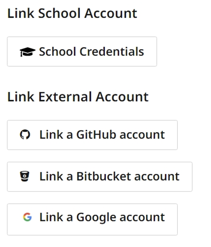 Screen shot of how to link GitHub to Gradescope.